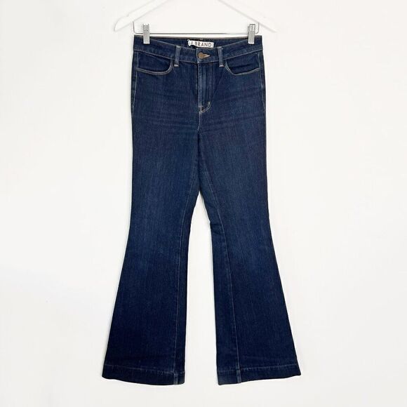 J Brand Love Story Dark Wash Flare Jeans - Picture 1 of 7